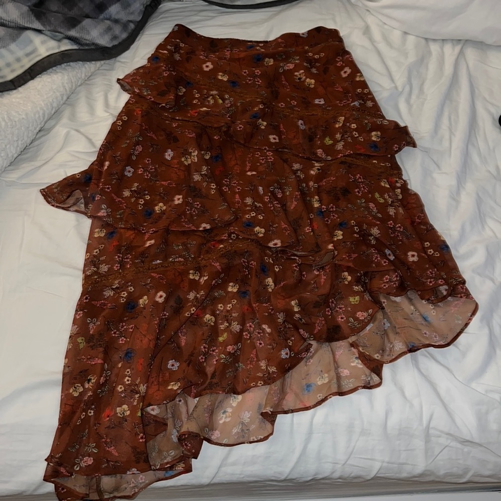 Allison asymmetrical ruffle skirt